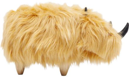 KARE DESIGN Taburet, Rhino Fur Brun