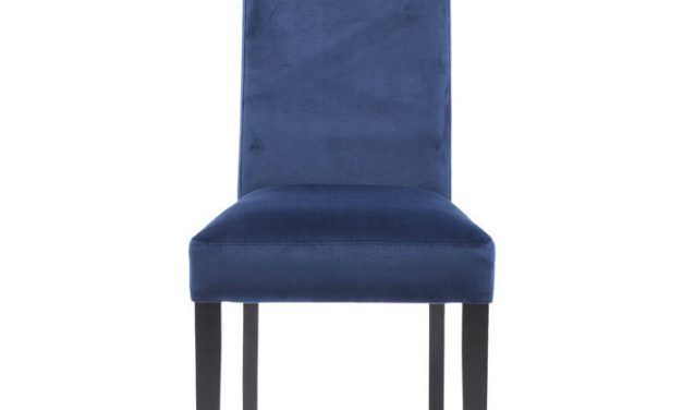 KARE DESIGN Spisebordsstol, Econo Slim Velvet Blå