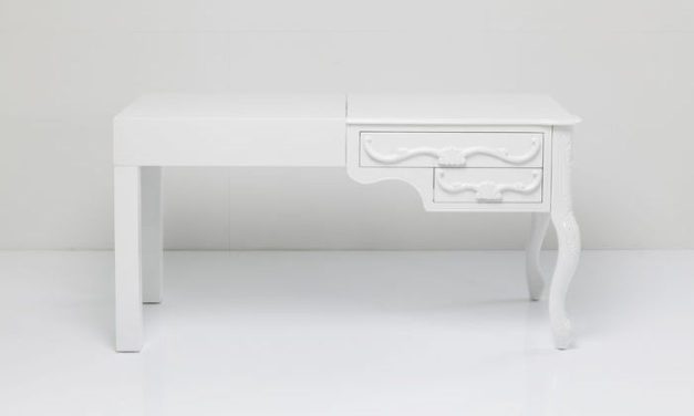KARE DESIGN Skrivebord Janus All Hvid, 140 x 60 cm. 2 Skuffer