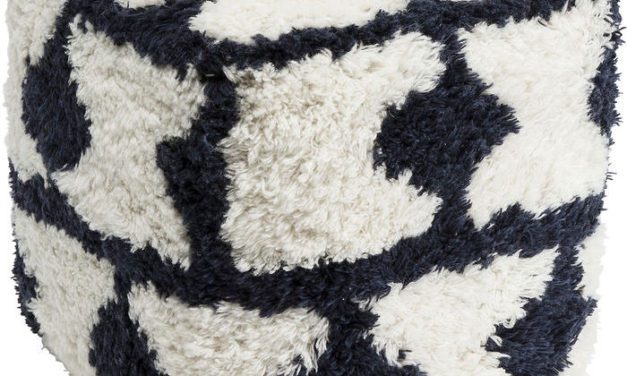 KARE DESIGN Puf, Shaggy Check 45 x 45 cm