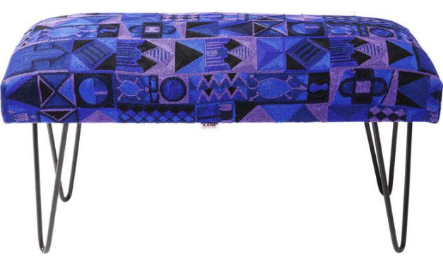 KARE DESIGN Bænk Izzy Gaga Blå 80 cm