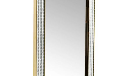 KARE DESIGN Vægspejl Crystals Steel Guld 120 x 80 cm