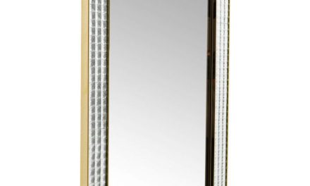 KARE DESIGN Vægspejl Crystals Steel Guld 120 x 80 cm