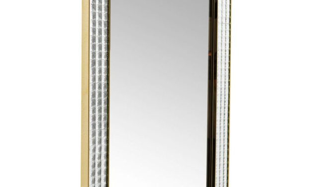 KARE DESIGN Vægspejl Crystals Steel Guld 120 x 80 cm
