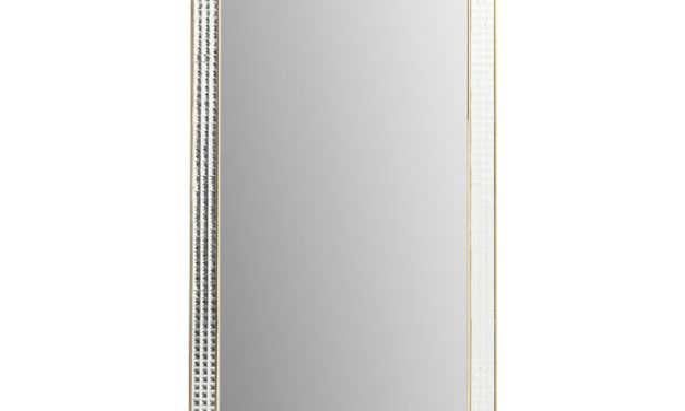 KARE DESIGN Vægspejl Crystals Steel Gold 180 x 80 cm