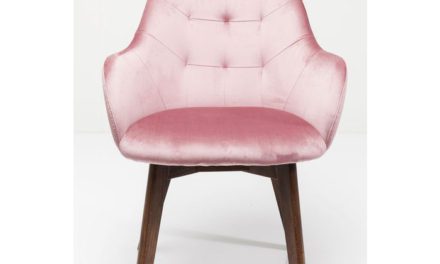 KARE DESIGN Stol med armlæn Lady Velvet Stitch – Rosa