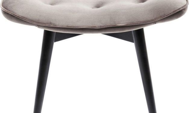 KARE DESIGN Taburet, Vicky Velvet Grå