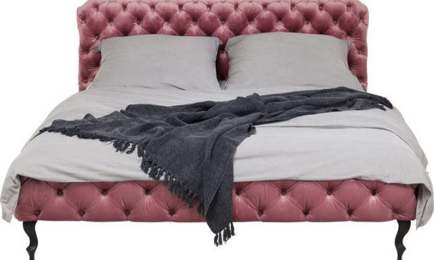 KARE DESIGN Seng Desire Velvet Rosa 160 x 200 cm, Fløjl