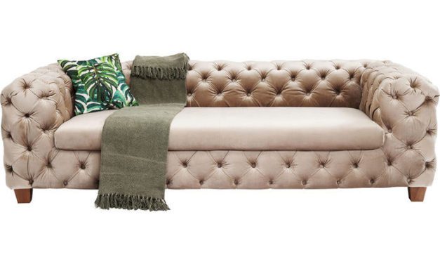 KARE DESIGN Sofa, My Desire Velvet Ecru 3-personers