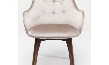 KARE DESIGN Stol med armlæn Lady Velvet Stitch – Grå