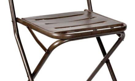 Trademark Living gammel klapstol i flot mørk olivengrøn jern