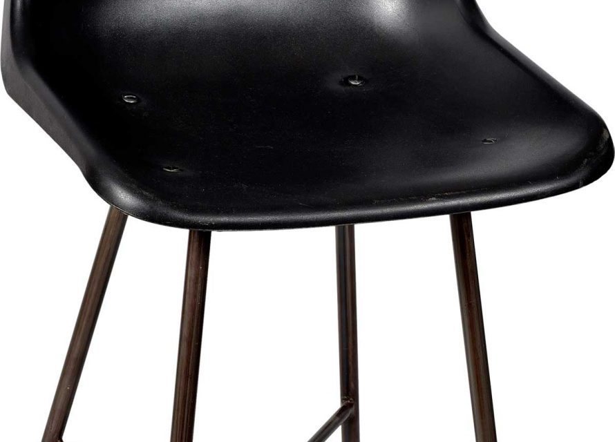 TRADEMARK LIVING Spisebordsstol – jernstel med plastiksæde