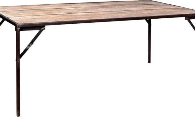 TRADEMARK LIVING Spisebord i råt design – mangotræ og jernstel