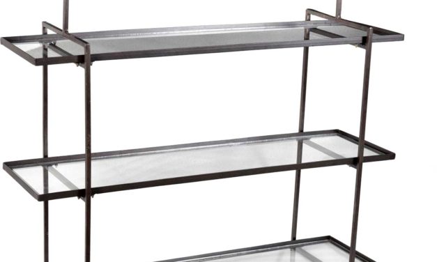 TRADEMARK LIVING Svævereol i et cool design – jern og glas