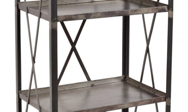 TRADEMARK LIVING Reol med et cool industri look – 4 hylder