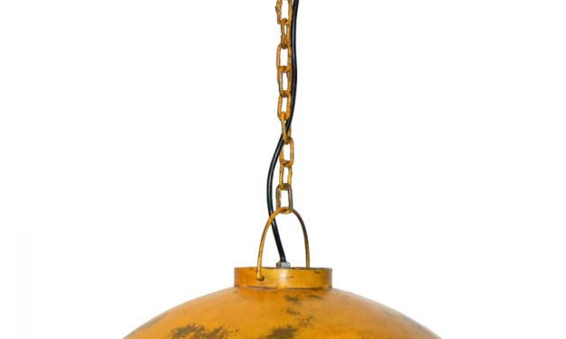 TRADEMARK LIVING Loftpendel i fabriksstil – gul