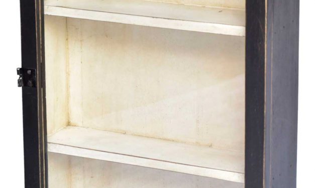 TRADEMARK LIVING Charmerende lille vægskab med glaslåge og 2 hylder