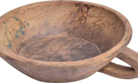 TRADEMARK LIVING Stor skål med hank og i genbrugstræ