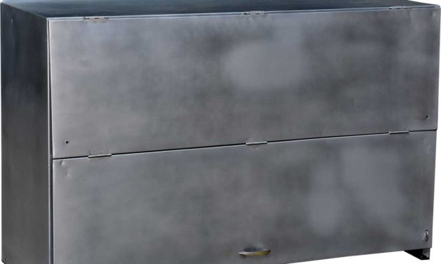 TRADEMARK LIVING Råt jernskab med en stor låge