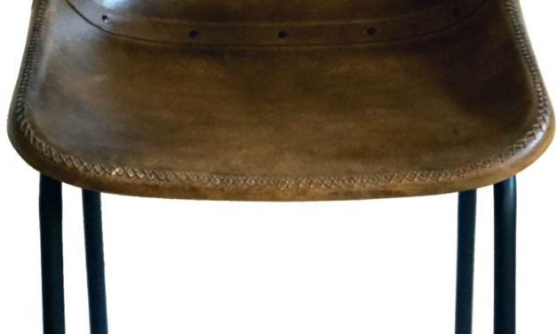 TRADEMARK LIVING – spisebordsstol m. læder, brun