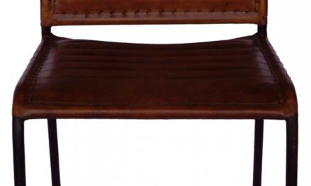 TRADEMARK LIVING Læder spisebordsstol – brun