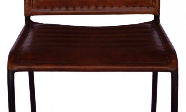 TRADEMARK LIVING Læder spisebordsstol – brun