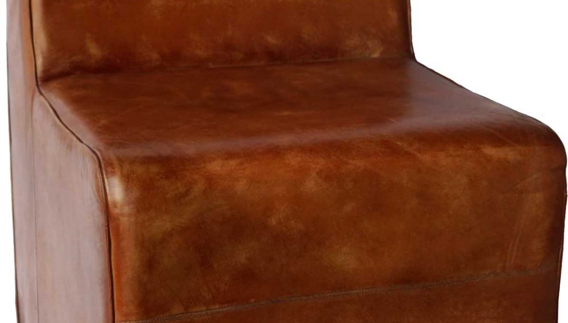 TRADEMARK LIVING Cool loungestol i brunt læder