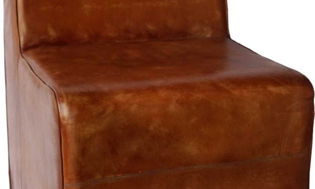 TRADEMARK LIVING Cool loungestol i brunt læder