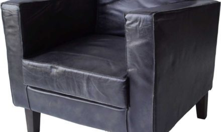 TRADEMARK LIVING Læder lænestol i koksgrå med patina