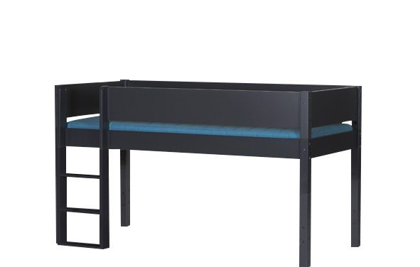 MANIS-H Frej halvhøj seng, antracitgrå (200×90)