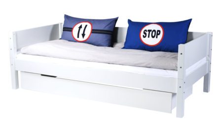 MANIS-H Rex børneseng m. skuffe og sengekant, hvid (200×90)