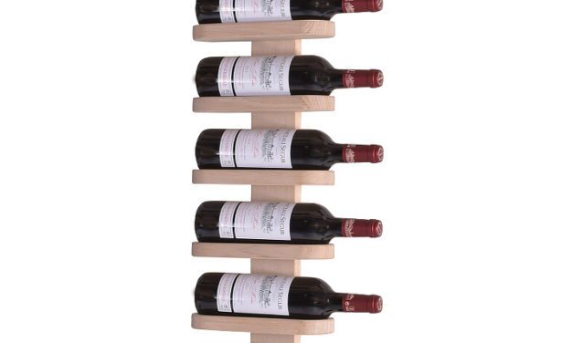 BY TIKA Milano no. 6 vinreol – røget/olieret egetræ, væghængt, plads til 6 flasker Hvidolieret eg