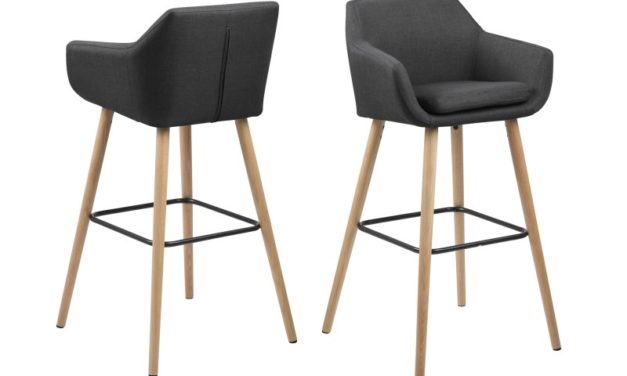 Nora barstol – mørkegrå