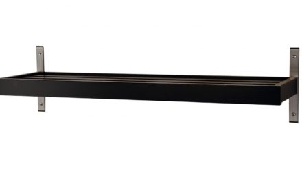 FURBO Nadja – skohylde, vægmodel, 100 cm. Sort