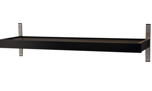FURBO Nadja – skohylde, vægmodel, 100 cm. Sort