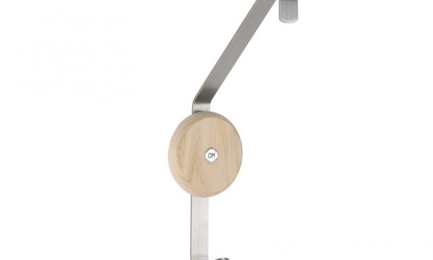 FURBO Ewo – dobbeltkrog i slebet stål og træ Lakeret eg