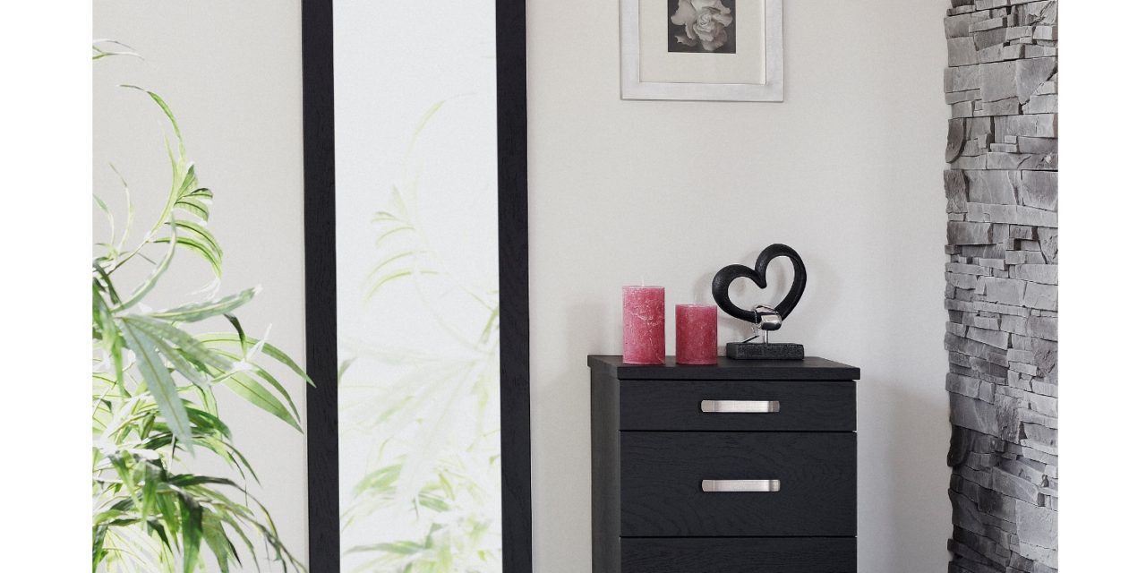 FURBO Nova – spejl 153 X 38 CM. Sort