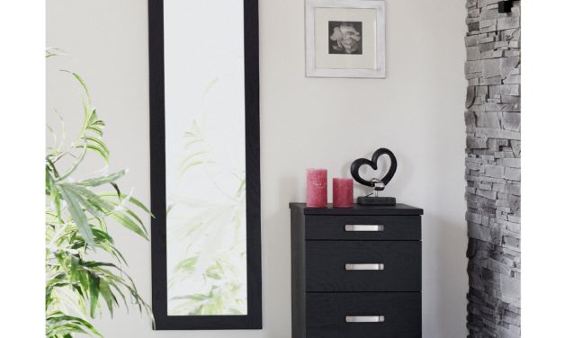 FURBO Nova – spejl 153 X 38 CM. Sort