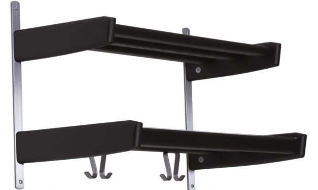 FURBO Meja – dobbelt hattehylde, 59 cm. Sort