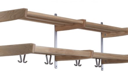 FURBO Meja – dobbelt hattehylde, 115 cm. Eg