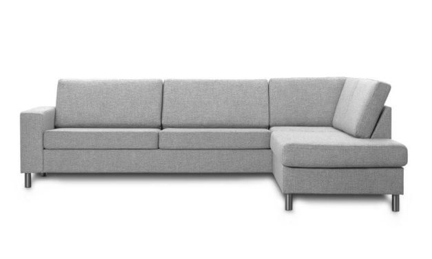 Pisa højrevendt hjørnesofa – lys granitgrå stof