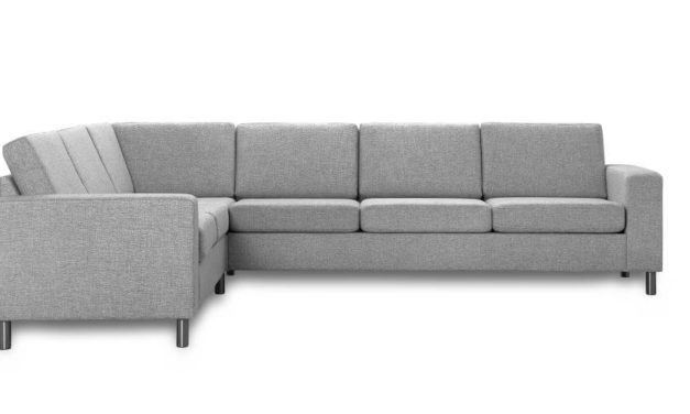 Pisa hjørnesofa – lys granitgrå stof