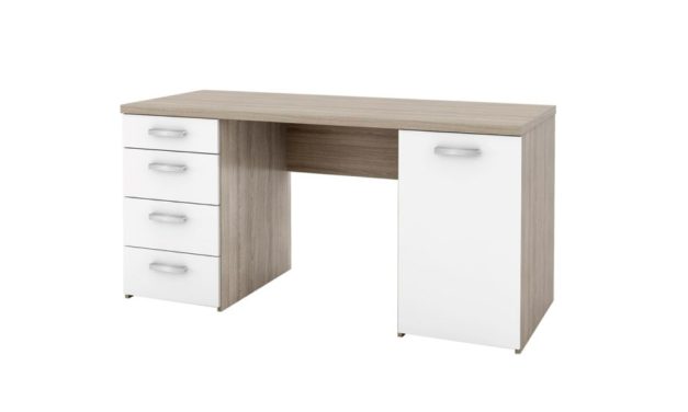 Function Plus skrivebord med 4 skuffer og skab