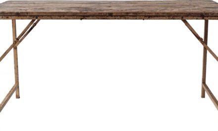 TRADEMARK LIVING Lækkert spisebord med træbordplade og jernstel