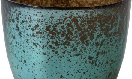 TRADEMARK LIVING Smuk stor vase i fine farvenuancer – kobber og grøn