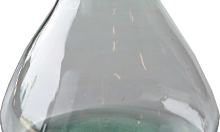 TRADEMARK LIVING Fin og enkel glasvase formet som kolbe – grøn genbrugsglas