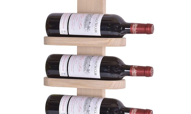 BY TIKA Milano no. 3 vinreol – Olieret egetræ, væghængt, plads til 3 flasker Hvidolieret eg