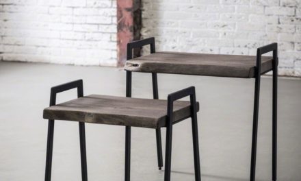 FURBO Sofabordssæt, massiv akacietræ