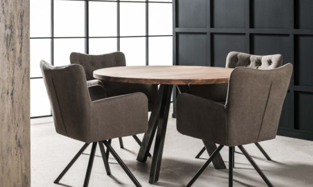 FURBO Spisebord ø 120 cm, massiv akacie træ