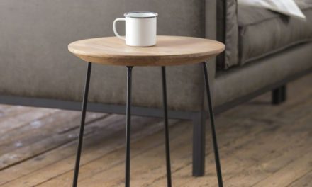 FURBO Sofabord massiv akacietræ ø 40 cm